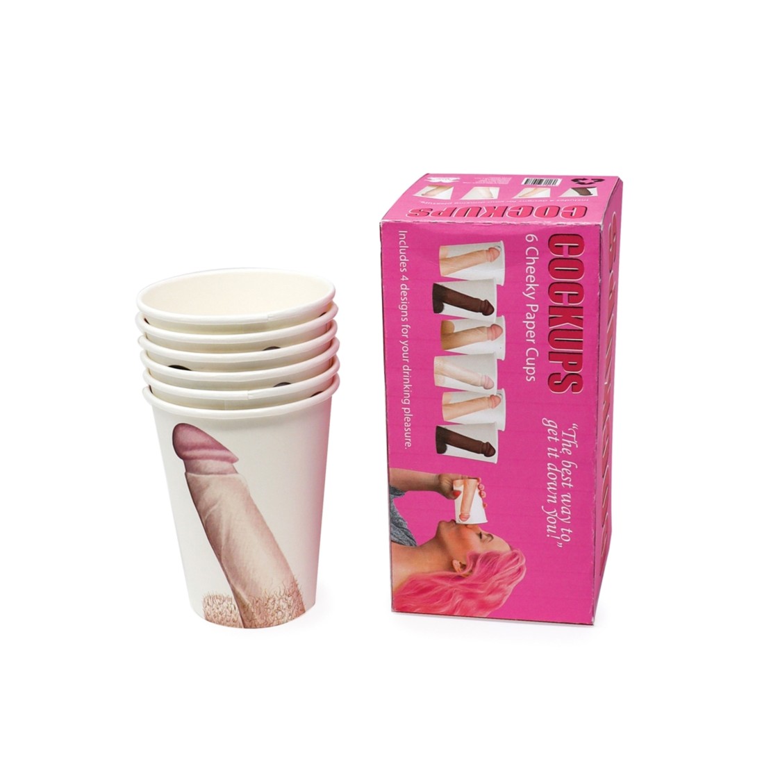 SET 6 BICCHIERI SEXY CON PENE COCKUPS GADGET...