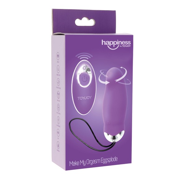 OVETTO VAGINALE VIBRANTE CON ROTAZIONE E TELECOMANDO EGGSPLODE