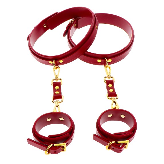 COSTRITTIVO SEXY CON MANETTE WRIST TO THIGH CUFF SET TABOOM