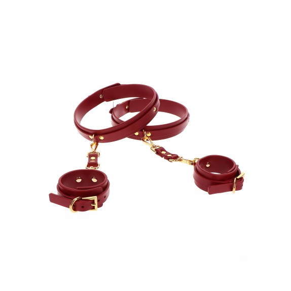 COSTRITTIVO SEXY CON MANETTE WRIST TO THIGH CUFF SET TABOOM