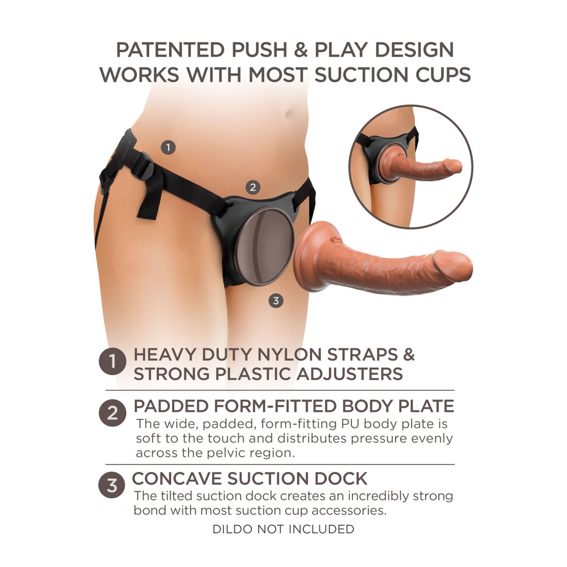 MUTANDINA STRAP-ON CON BASE PER VENTOSA COMFY...