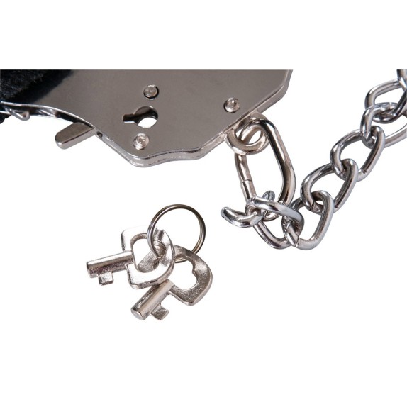 MANETTE CON PELO CON CATENA LUNGA THE BIGGER HANDCUFFS