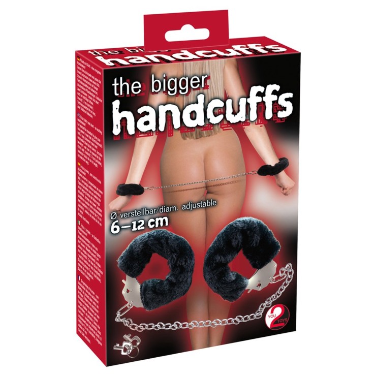 MANETTE CON PELO CON CATENA LUNGA THE BIGGER HANDCUFFS