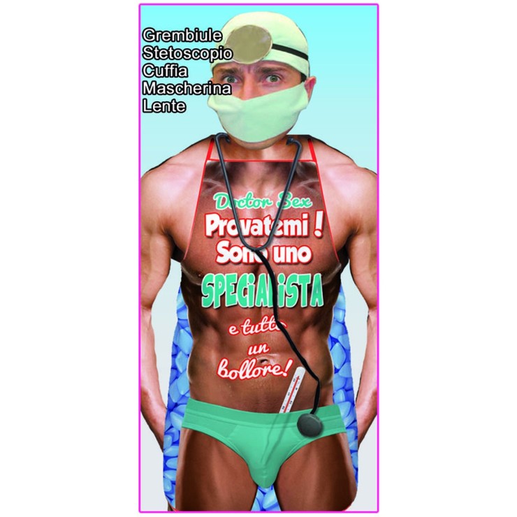 SET DOTTORE SEXY CON GREMBIULE GADGET ARTICOLO SCHERZOSO
