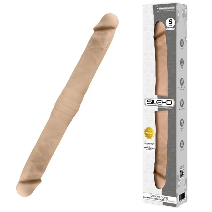 DILDO DOPPIA TESTA IN SILEXPAN TERMOREATTIVO DOUBLE DONG...