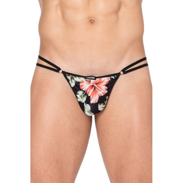 COSTUME DA BAGNO STRING SEXY PER UOMO CON STAMPA FLOREALE...