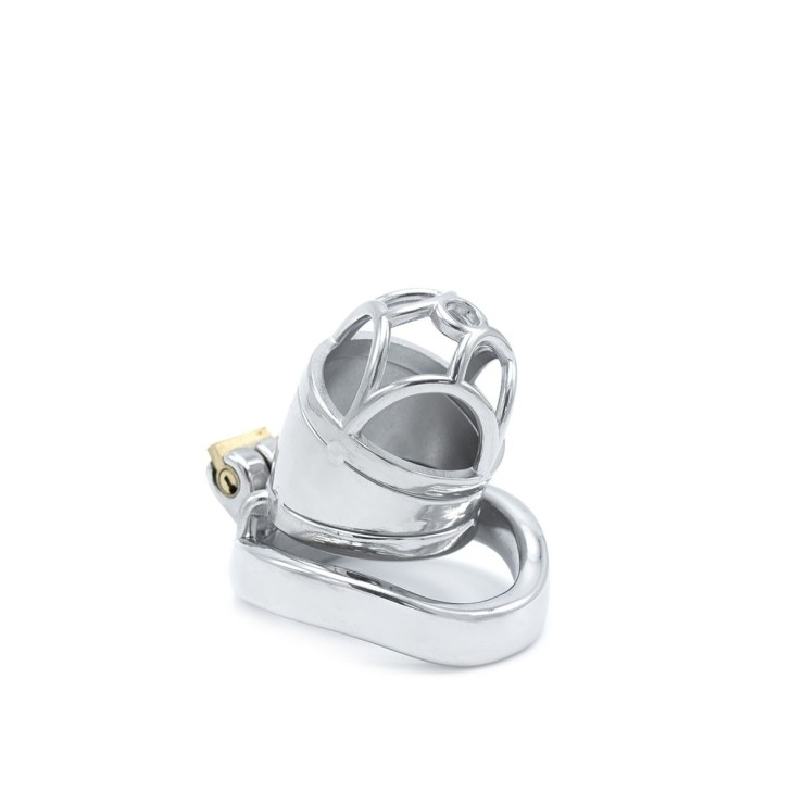 CINTURA DI CASTITA' PICCOLA IN ACCIAIO SHORT CHASTITY DEVICE 2