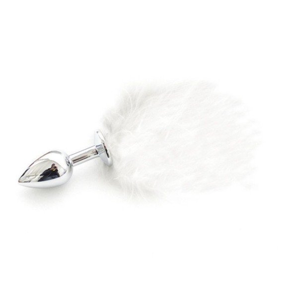 PLUG ANALE IN ACCIAIO SEX TOY CON ECOPIUMA FURRY TAIL