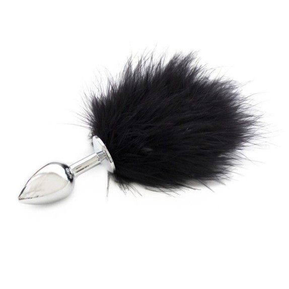 PLUG ANALE IN ACCIAIO SEX TOY CON ECOPIUMA FURRY TAIL