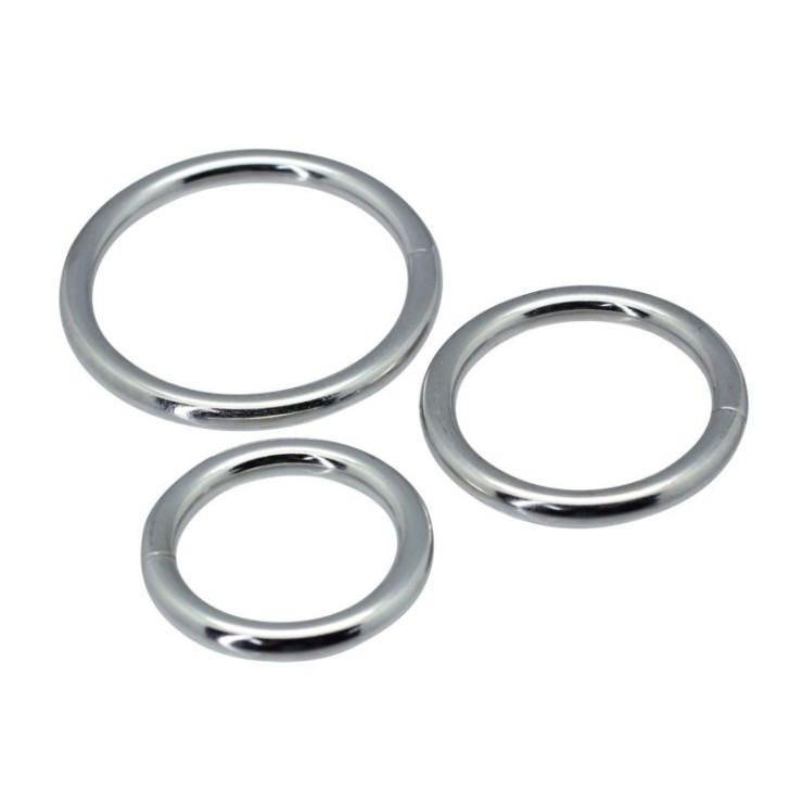 KIT TRE ANELLI FALLICI IN METALLO SEX TOY COCK RING