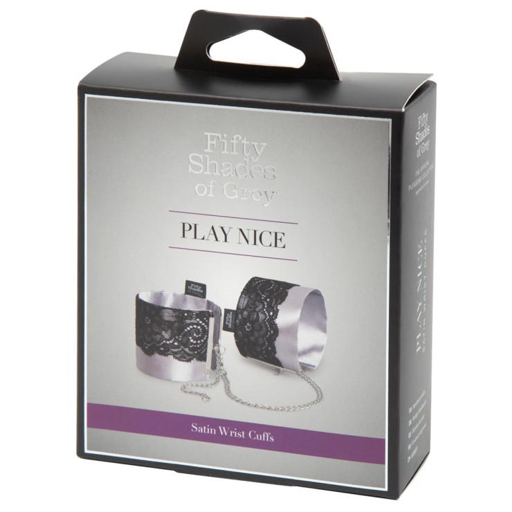 MANETTE SEXY IN RASO E PIZZO PLAY NICE 50 SFUMATURE DI...