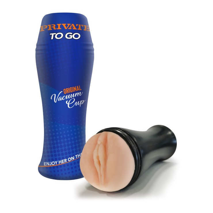 MASTURBATORE PER UOMO A FORMA DI VAGINA VACUUM CUP TO GO