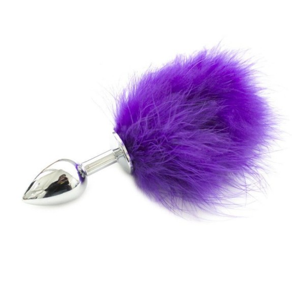 PLUG ANALE IN ACCIAIO SEX TOY CON ECOPIUMA FURRY TAIL