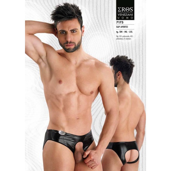 SLIP SEXY PER UOMO APERTO LUCIDO EROS VENEZIANI