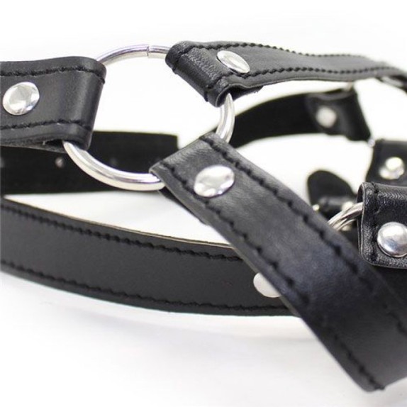 APRIBOCCA CON IMBRACATURA PER TESTA HARNESS RING GAG