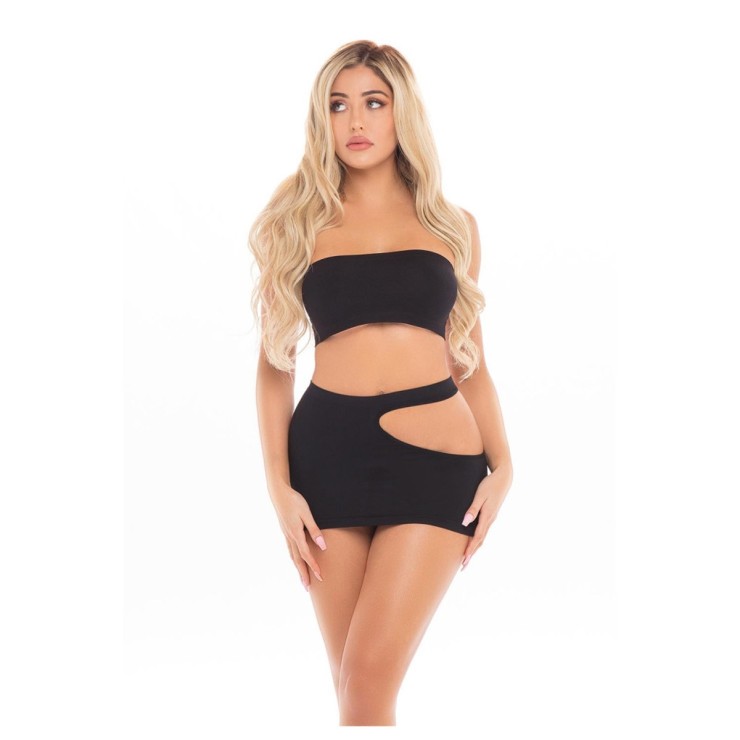 SET 2 PEZZI SEXY PER DONNA TOP E MINIGONNA FEMME SEAMLESS...