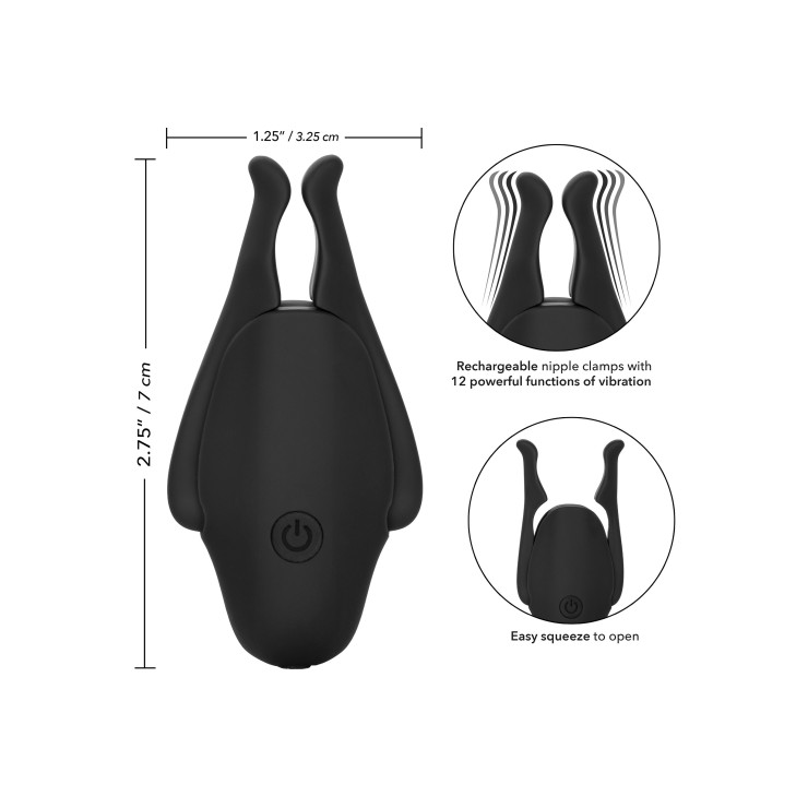 PINZETTE PER CAPEZZOLI VIBRANTI RICARICABILI SEX TOY...