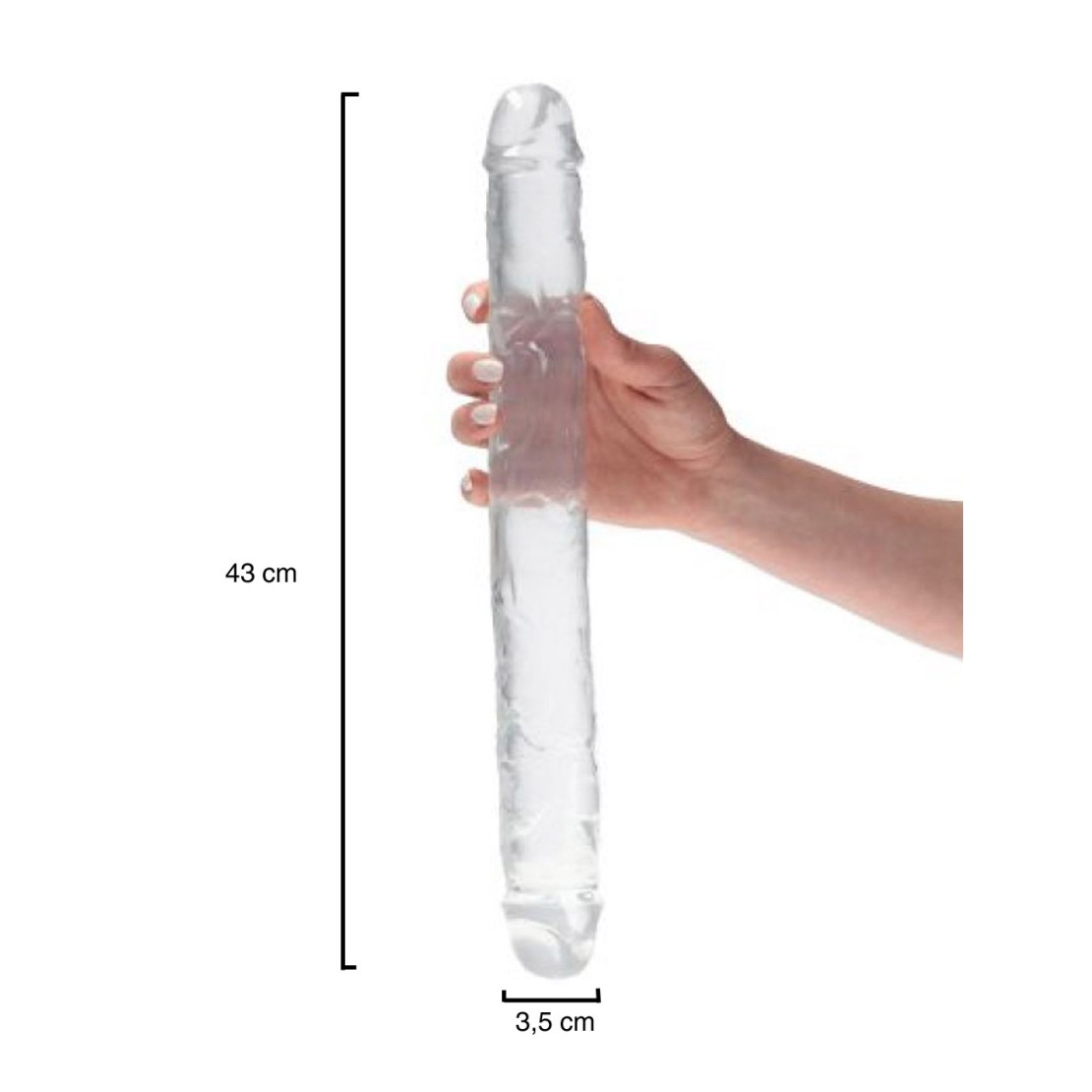 DILDO DOPPIA TESTA TRASPARENTE DILDO DOUBLE...