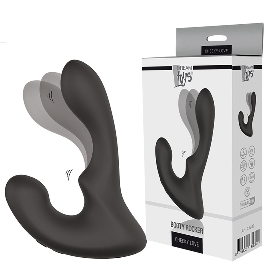 VIBRATORE PROSTATICO CON ROTAZIONE IN PUNTA...