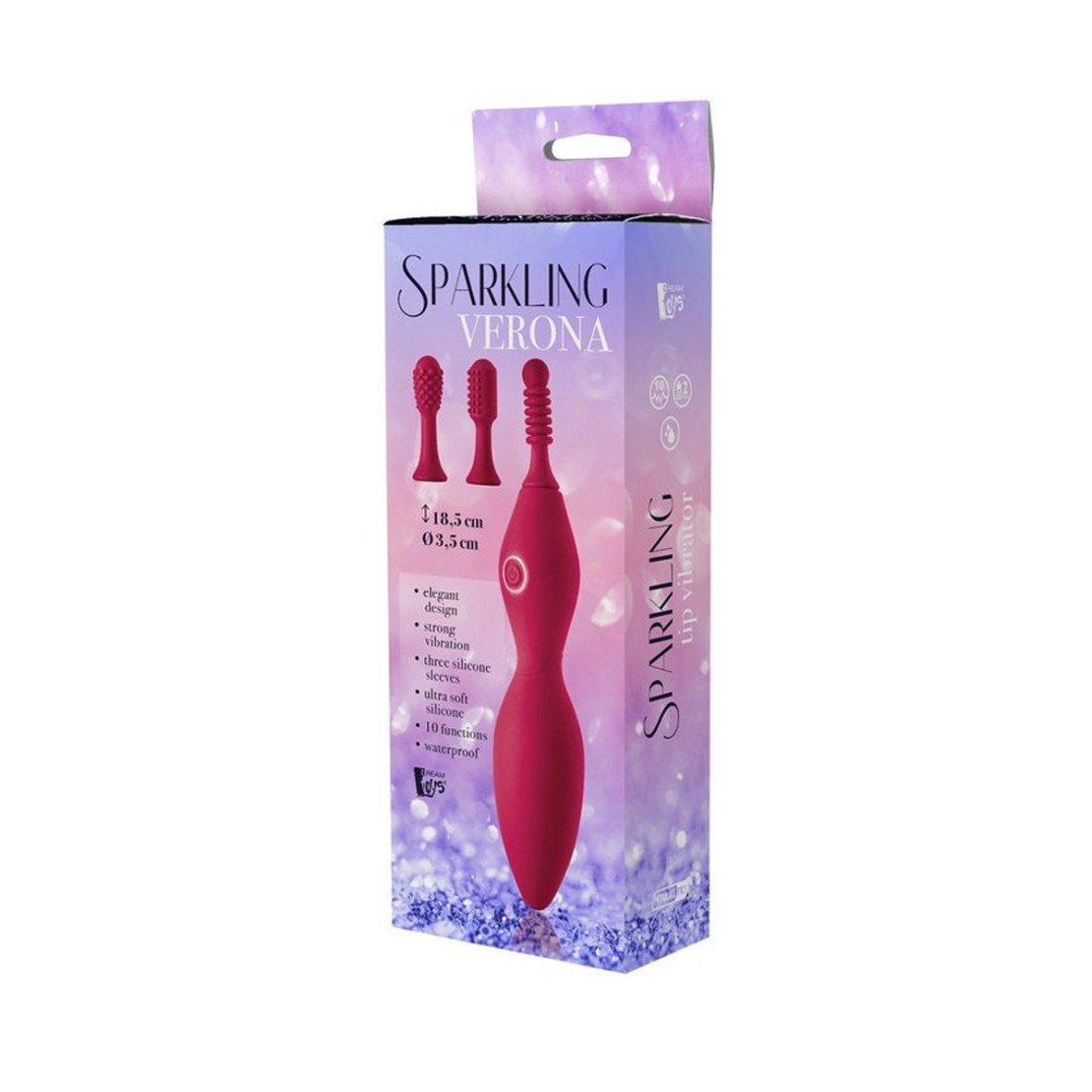 STIMOLATORE CLITORIDEO VIBRANTE CON 3 TESTINE...
