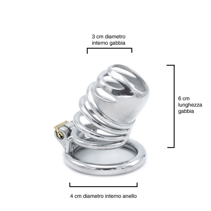 MODERN CHASTITY DEVICE CINTURA GABBIA DI CASTITA' PICCOLA...
