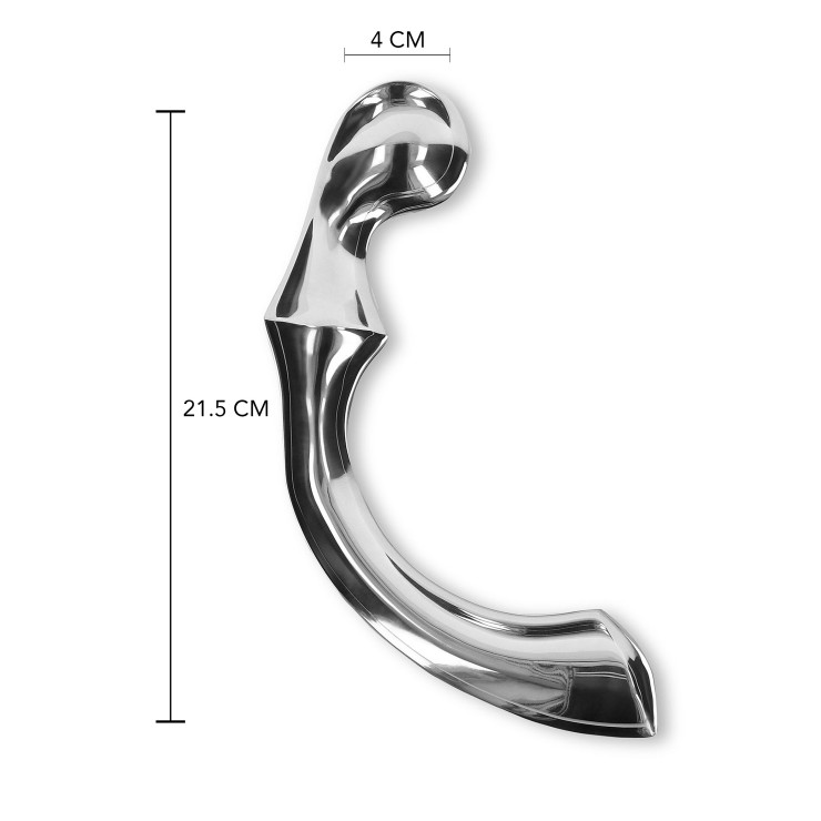 DILDO IN ACCIAIO INOSSIDABILE VAGINALE ANALE RIBBED...
