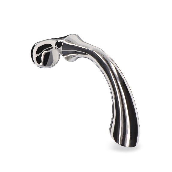 DILDO IN ACCIAIO INOSSIDABILE VAGINALE ANALE RIBBED PLEASURE STEEL WAND