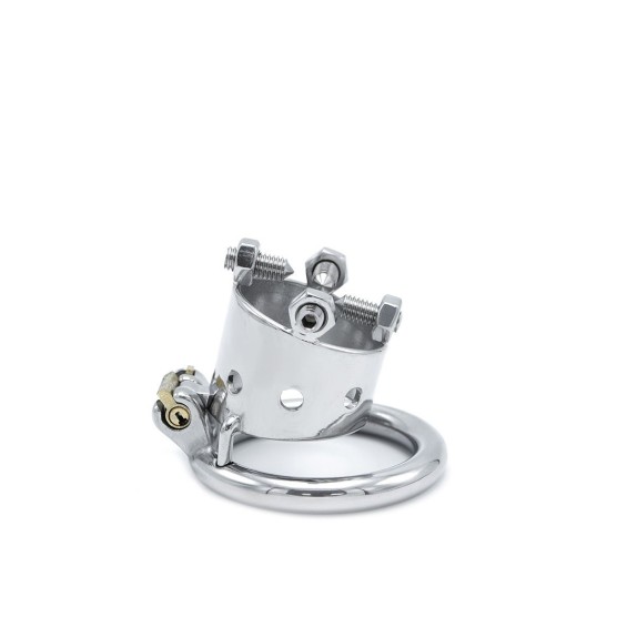 CINTURA DI CASTITA' UOMO CON VITI REGOLABILI TORTURE CHASTITY DEVICE