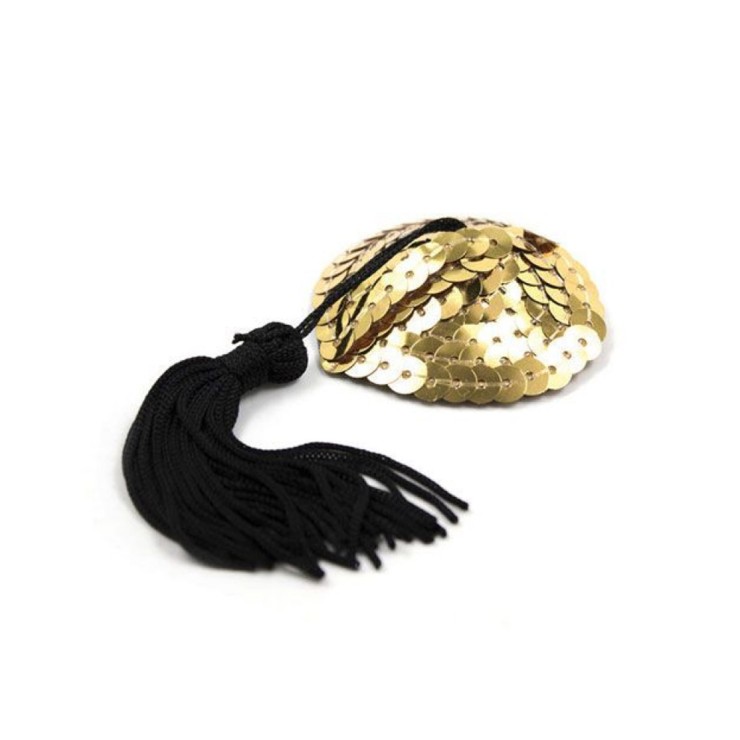 COPRICAPEZZOLI SEXY PER DONNA A CUORE CON PAILLETTES ORO... 2