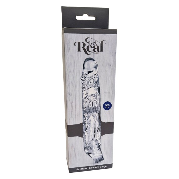 GUAINA E PROLUNGA TRASPARENTE PER IL PENE X-LARGE SEX TOY GET REAL TOYJOY