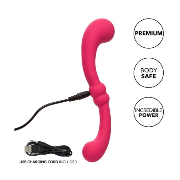 VIBRATORE DOPPIA TESTA IN SILICONE LIQUIDO PRETTY LITTLE WANDS CURVY