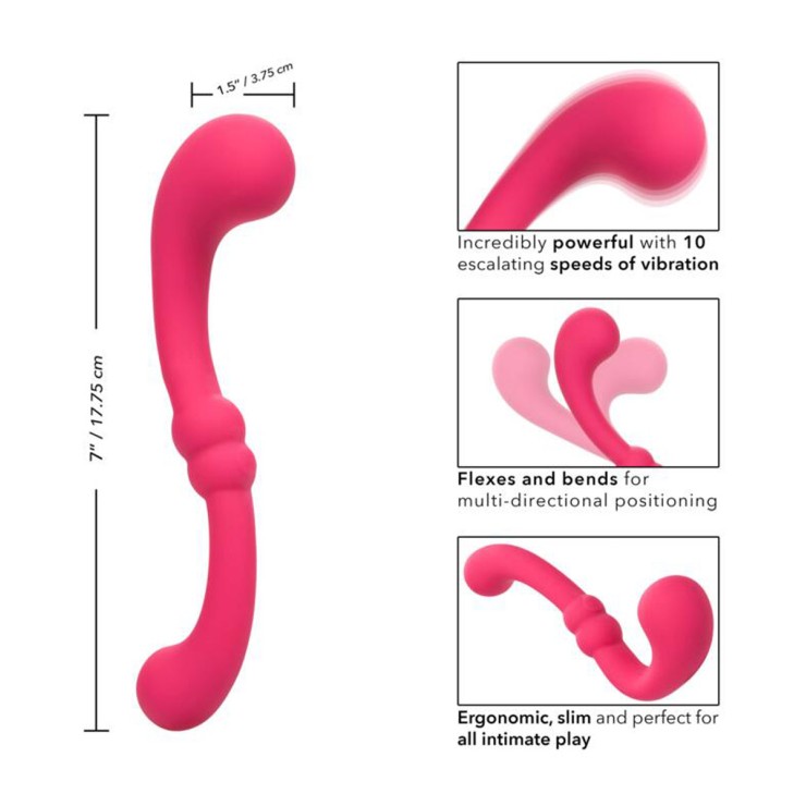 VIBRATORE DOPPIA TESTA IN SILICONE LIQUIDO PRETTY LITTLE...
