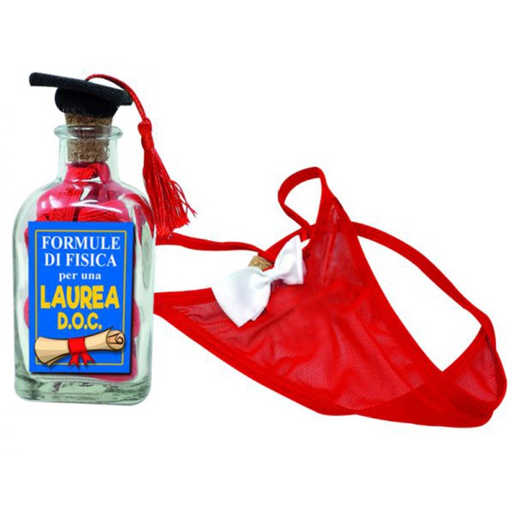 GADGET SEXY VASETTO SORPRESA PER LAUREA DONNA CON PERIZOMA