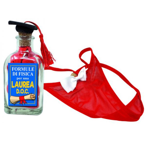 GADGET SEXY VASETTO SORPRESA PER LAUREA DONNA CON PERIZOMA