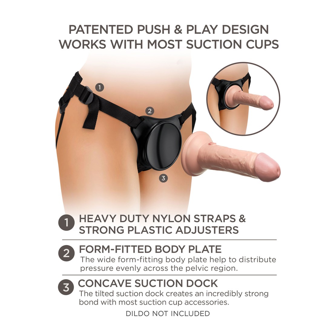 MUTANDINA STRAP-ON CON BASE PER VENTOSA PER...