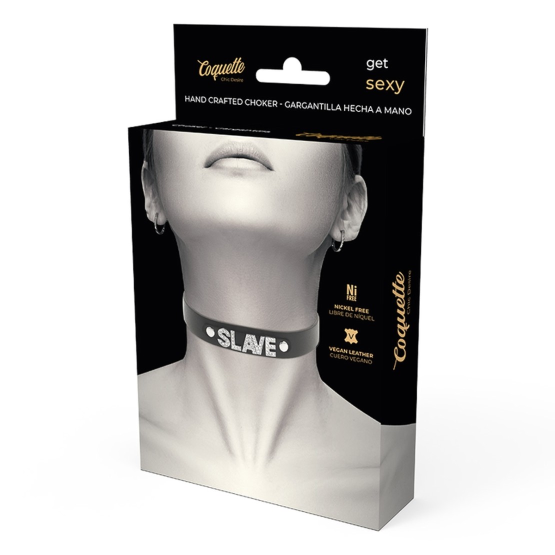 COLLARINO SEXY PER DONNA CON SCRITTA E STRASS...