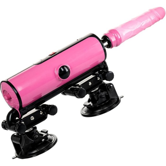 SEX MACHINE PINK PUNK CON DILDO RISCALDANTE VIBRANTE E MOVIMENTO SU E GIU'