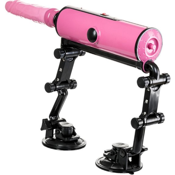 SEX MACHINE PINK PUNK CON DILDO RISCALDANTE VIBRANTE E MOVIMENTO SU E GIU'