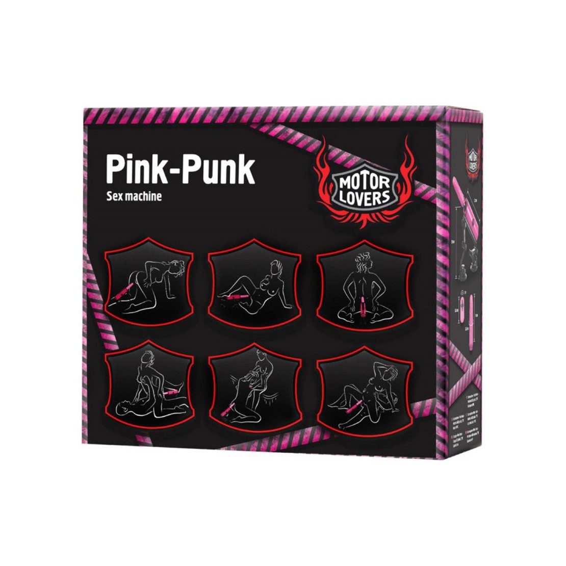SEX MACHINE PINK PUNK CON DILDO RISCALDANTE...