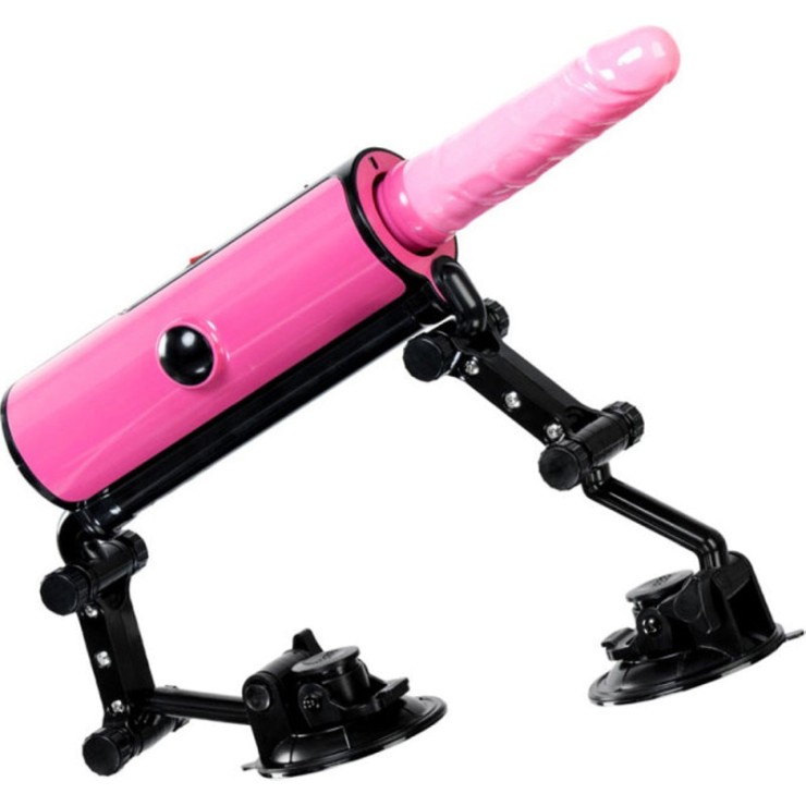 SEX MACHINE PINK PUNK CON DILDO RISCALDANTE VIBRANTE E...