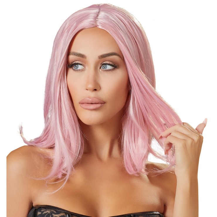 PARRUCCA SEXY CASCHETTO ROSA 2