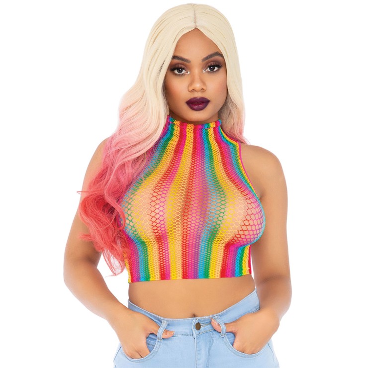 TOP A RETE A COLLO ALTO ARCOBALENO