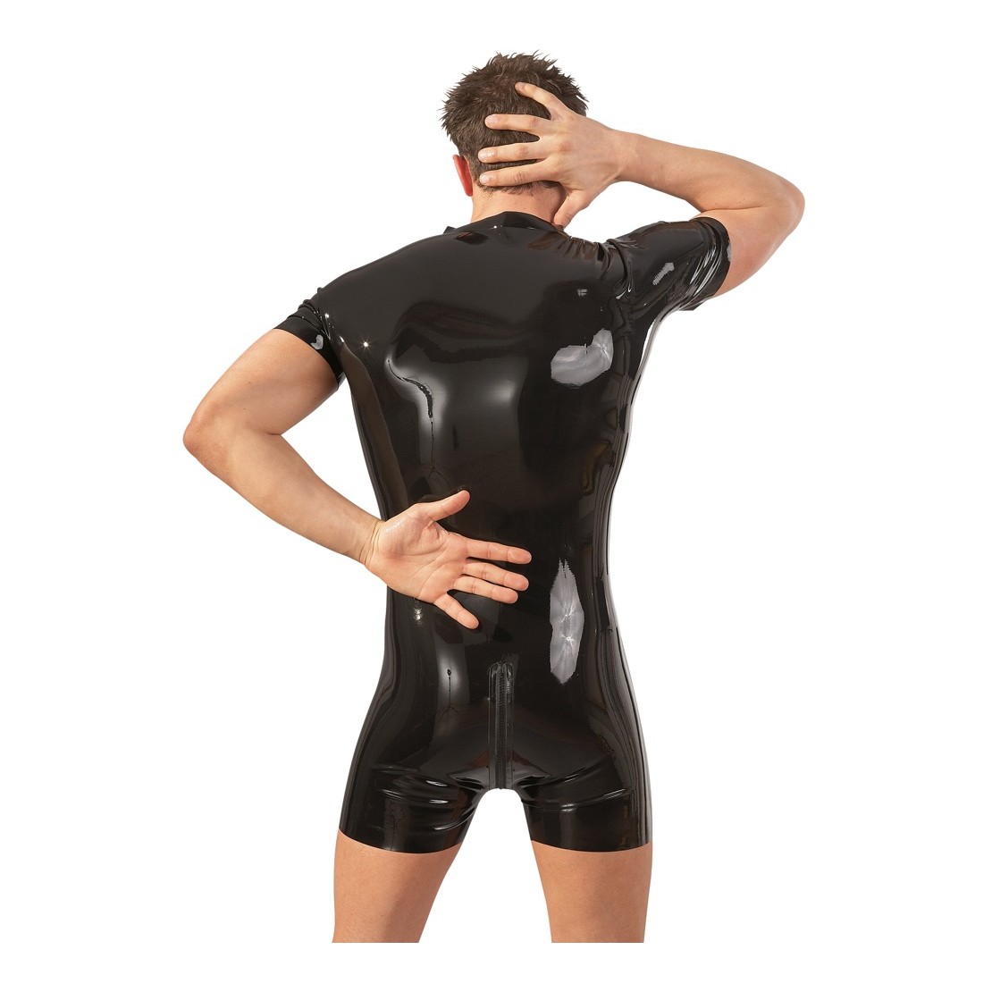 TUTA IN LATEX PER UOMO CON CERNIERA