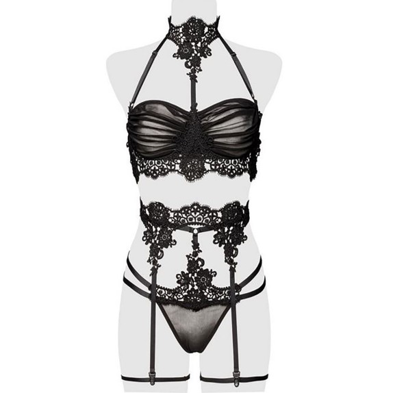 copy of SET 3 PEZZI SEXY COMPLETO INTIMO PER DONNA REGGISENO PERIZOMA E REGGICALZE