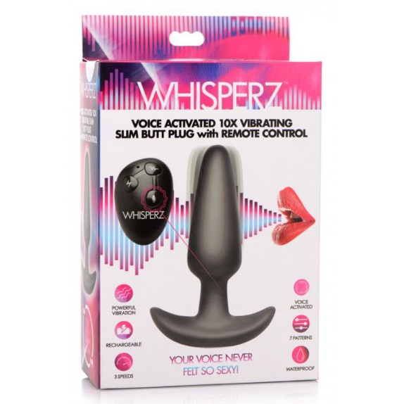 PLUG ANALE CON ATTIVAZIONE VOCALE E TELECOMANDO WHISPERZ