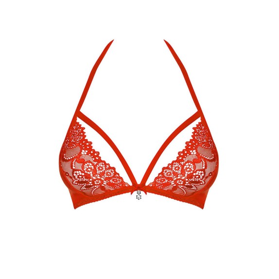 REGGISENO ROSSO SEXY DONNA AD ARCO CON PIZZO REGOLABILE