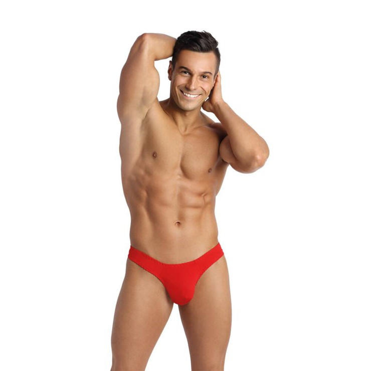 PERIZOMA SEXY ROSSO PER UOMO CON BORDI ARRICCIATI ANAIS