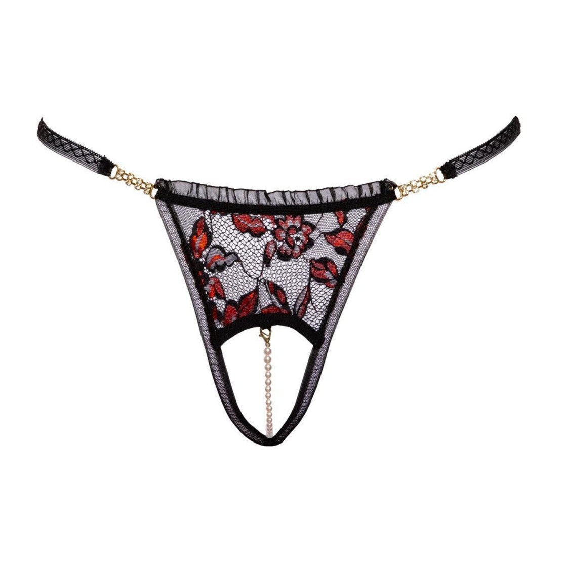 STRING SEXY PER DONNA APERTO CON CATENA DI...