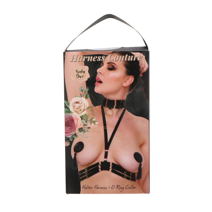 SET 2 PEZZI REGGISENO E REGGICALZE HARNESS CON...
