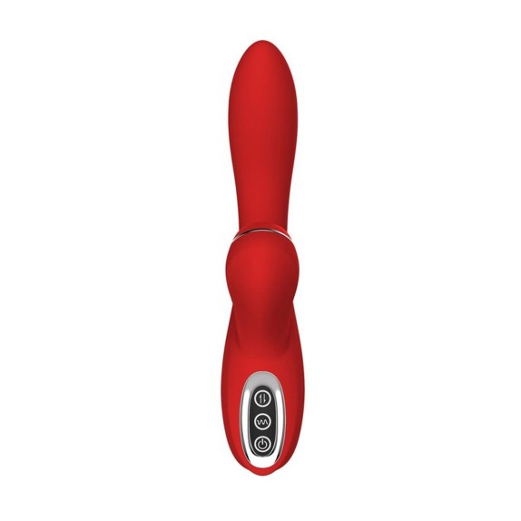 VIBRATORE TRIPLO VAGINALE ANALE CON SUCCHIA CLITORIDE RED REVOLUTION ANNA